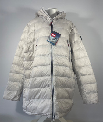 Helly Hansen Men's RWB Rigging Down Hooded Parka, Extra Large, Nimbus Cloud NWT