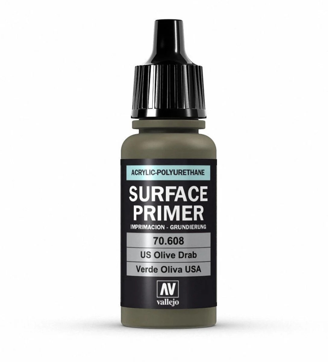 Vallejo 70.608 - Surface Primer - US Olive Gray - 17 Ml - New - Image 2