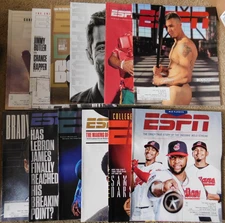Lot of 12 ESPN Magazines 2017 Javier Banz Lebron Aaron Rodgers Tom Brady