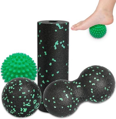 4 Stück Faszienball Set, Blackroll Ball, Faszienrolle Klein,Massagebälle Igelbal