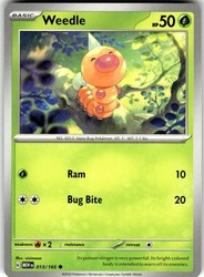 Weedle 013/165 Scarlet & Violet 151 Common