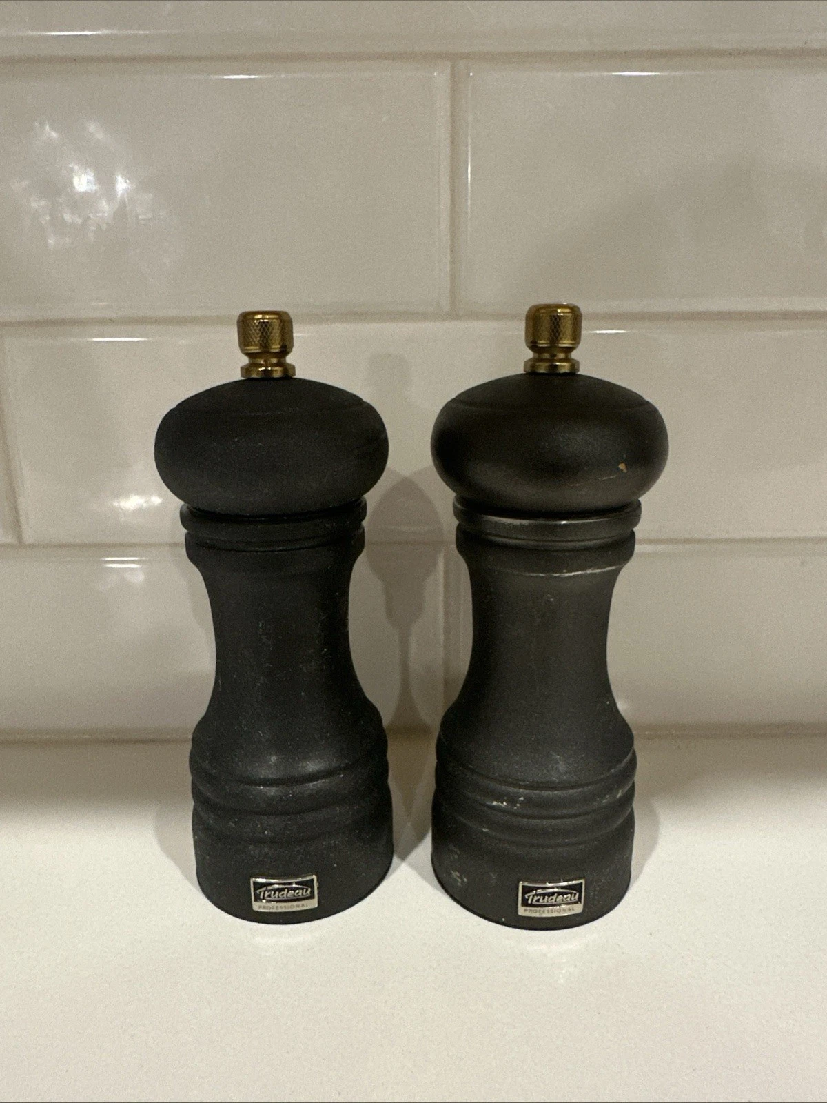 Trudeau Graphite 6" Salt & Pepper Mill Set