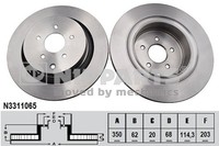 2X Nipparts Bremsscheibe N3311065 FüR Infiniti Q50 FX QX70 Q70 Y51 Q60 AWD 30D