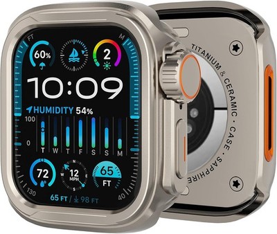 Titanium Case For Apple Watch Series 9/8/7 45mm Rugged Ultra Style Bumper