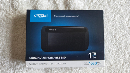 Crucial X8 1TB USB-C Portable SSD Fully Boxed and unused