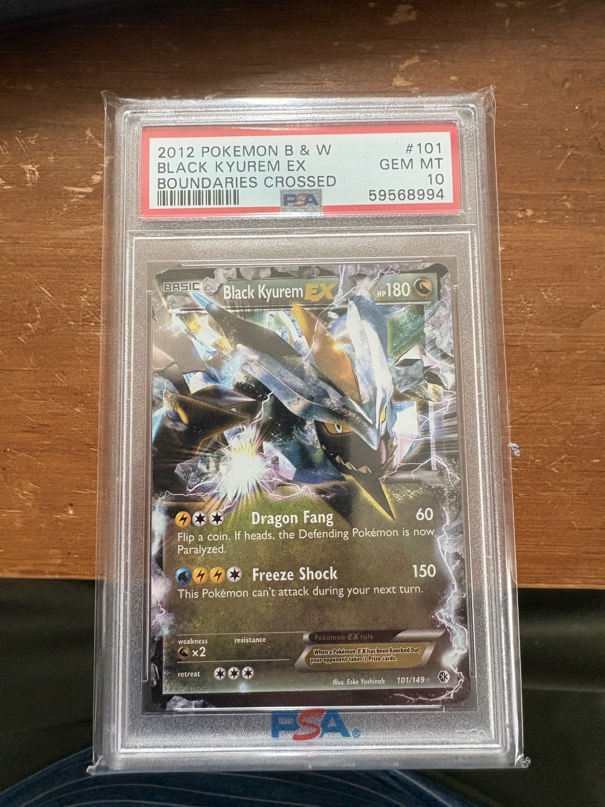 Black Kyurem EX #101/149 PSA 10 • 2012 Ultra Rare Holo Boundaries Crossed B & W