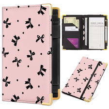 Server Book, PU Leather Server Books for Waitress with Zipper Pockets, Waitress