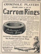 Magazine Ad - 1898 - Archarena Co., Peoria, IL - Carrom Rings