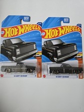 2025 Hot Wheels Hot Trucks 83 Chevy Silverado Charcoal/Gray Case Q Lot Of 2