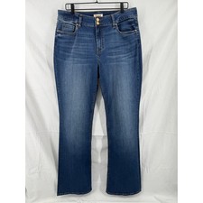 KUT from the Kloth Womens High Rise Bootcut Jeans Blue Medium Wash Size 16