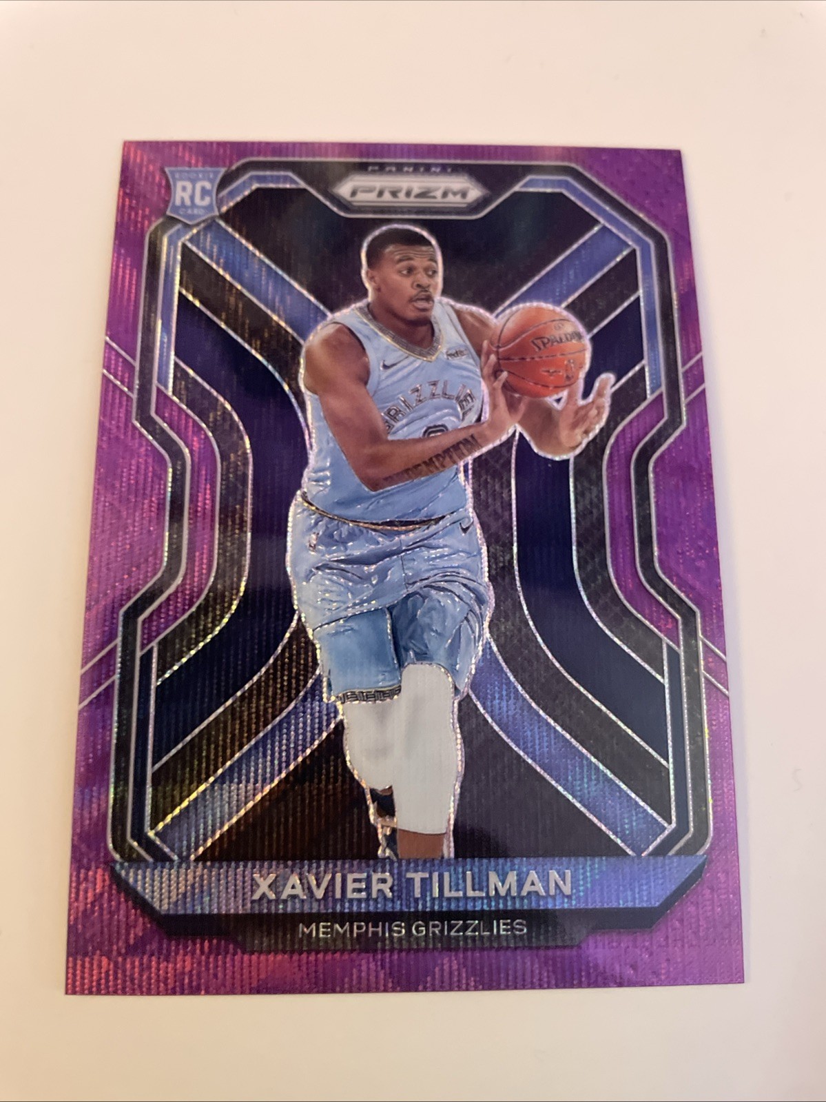 2020-21 Panini Prizm - Xavier Tillman #299 Purple Wave Prizm (RC)