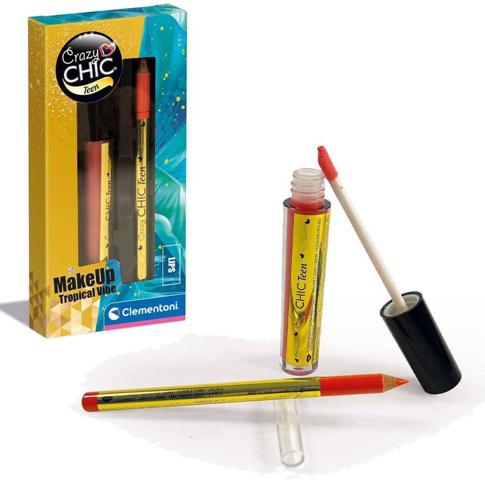 CRAZY CHIC LIPGLOSS LUCIDALABBRA E MATITA TRUCCHI DA STAR SUPERSTAR MAKE UP CLEM