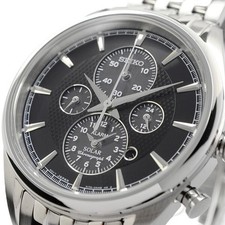 SEIKO Men's Watch Overseas Model Solar Alarm Chronograph SSC211P1