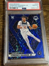 TERRENCE SHANNON JR 2024 Mosaic #205 Fast Break Blue Disco Prizm /85 PSA 10