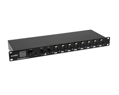 EUROLITE DMX Split/Boost 8 PRO 3pol - RDM-fähiger DMX-Splitter 2in/8out mit DMX-