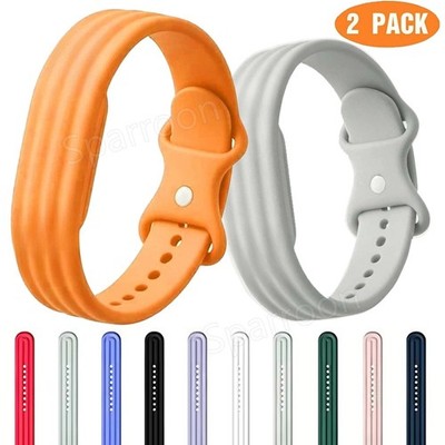 2 PACK For Google Fitbit Air 2026 Band Replacement Silicone Sport Loop Strap