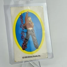Vintage BRITNEY SPEARS ~ 4x2.5" WINDOW CLING Sticker 1999 BRITNEY BRANDS INC.