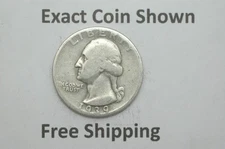 1939-D Silver Washington Quarter Denver Mint Mark Exact coin shown