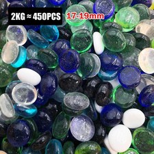 2KG MIXED Glass Nuggets Pebbles Stones Gems Vase Wedding Decor CRAFT UK New