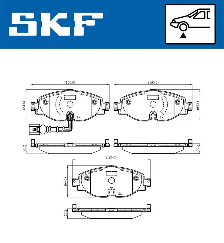 Fits SKF VKBP 80018 E HAM pads. VAG A1/A3/A3 Sedan/Q2/Q3/TT/ATECA/LEO ⭐UK Stock⭐ - Image 3