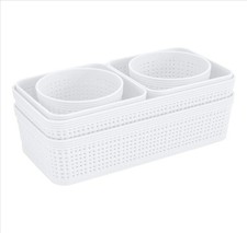 Simplify 6 Piece Organizing Set Multiple Size Bins Multipurpose Office ...