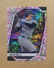 2025 Panini Prizm #212 Austin Wells Base Cherry Blossom Prizms Parallel #13/20