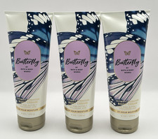 NEW Bath  Body Works Butterfly Body Cream 3pc Set Full Size Shea Butter 24oz