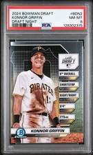 2024 Topps Bowman Draft Konnor Griffin CHROME DRAFT NIGHT Insert RC #BDN2, PSA 9