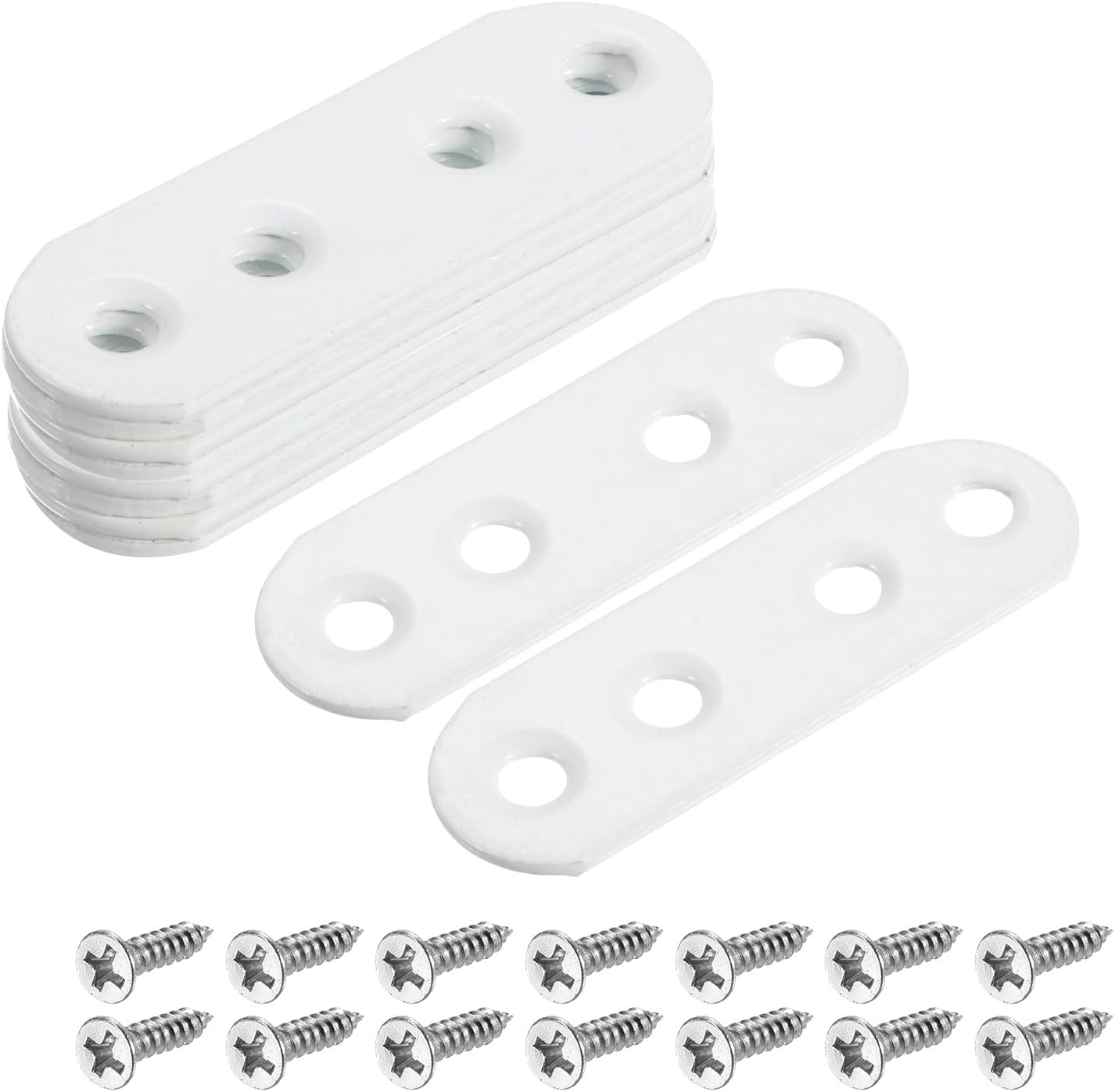 10pcs Flat Straight Brackets 55x5mm Iron Brace Plate Wood Furniture Mending