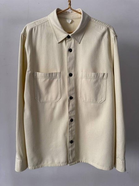 Men ARKET Shirt Yellow Cotton L