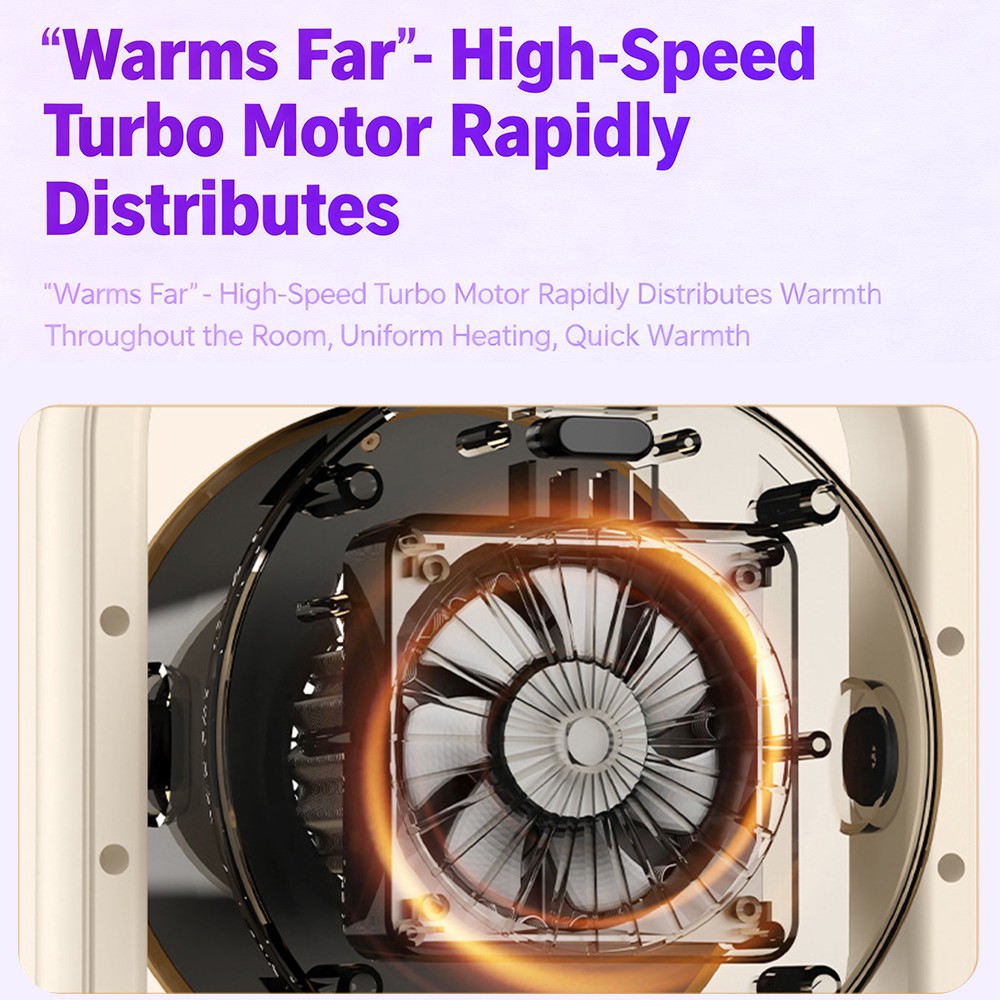 500W Electric Small Space Heater,Mini Portable Heaters Fan,Adjustable Thermostat