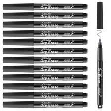 YISAN Black Dry Erase Markers Ultra Fine Tip,0.7mm Extra Fine Point, Whiteboard