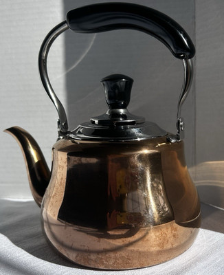 Portabelo Italia Tea Kettle Stainless Steel with Copper Finish Leakproof Design