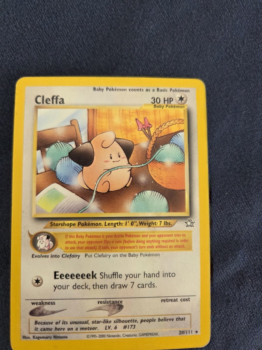cleffa pokemon cards Pokémon Cleffa 20/111 Neo Genesis Rare