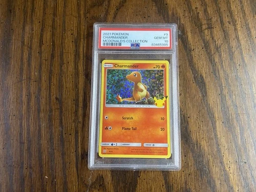 Pokemon TCG 2021 Charmander Mcdonalds Celebrations 25th PSA 10 Holo #09