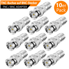 10x TNC Buchse auf BNC Stecker Adapter WLAN Antenne Broadcast, CCTV Funk Video