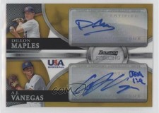 2010 Bowman Sterling Gold Refractor 9/50 Dillon Maples AJ Vanegas Auto 0nr3