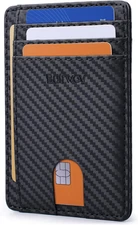 Buffway Slim Minimalist Front Pocket RFID Blocking Leather Wallets for Men and W