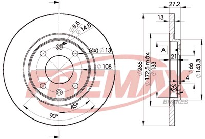 FREMAX BD-4692 Brake Disc for CITROËN,PEUGEOT