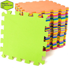 27pcs Large Soft Foam EVA Kids Floor Mat Jigsaw Tiles Interlocking Garden Play