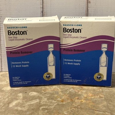 2 15ct Boxes BAUSCH LOMB Boston One Step Liquid Enzymatic Cleaner 30 WEEK SUPPLY
