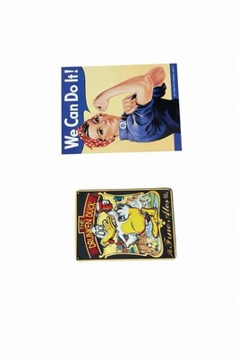 Set of 2 Signs Rosie the Riveter  We Can Do It  & Drunken Duck BarSign