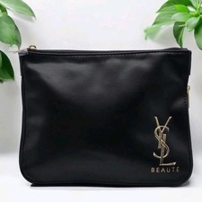 YSL Yves Saint Laurent Authentic Black Beaute Clutch Pouch Bag
