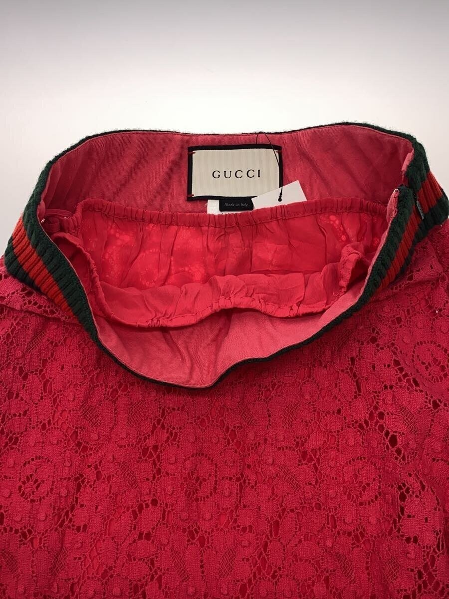 GUCCI Skirt -- Polyester RED Solid Color - image 3