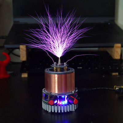 Mini Music Dual Class E Solid State Tesla Coil SSTC Bluetooth Plasma Loudspeaker