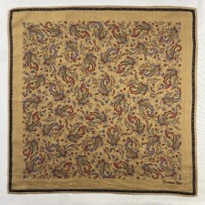 Vintage Christian Dior Handkerchief Pocket Square Bandana Neckerchief