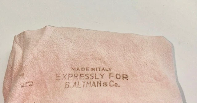 5 prs Vintage Kid Leather Gloves Long 6 1/2 - 7 Pink Ivory Beige 1940's Stamped - Image 4 of 4