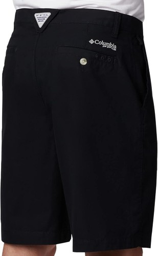 Pantalones cortos informales Columbia PFG Bonehead II de lona de algodón para hombre - 44x6 negros - Imagen 3 de 4