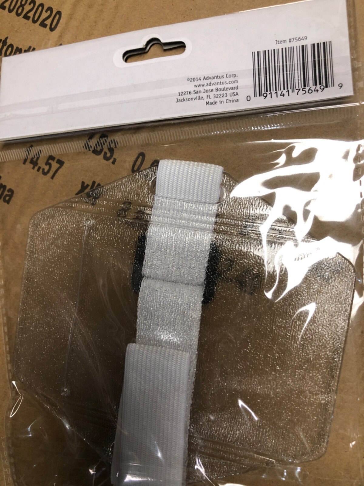 LOT OF 120 Advantus Vertical Arm Badge Holder, Clear White 10 Boxes,12 in a Box