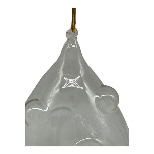 6 Vintage Clear Teardrop & Round Hand Blown Glass Christmas Ornaments 3.5” - 4”T - Picture 8 of 23
